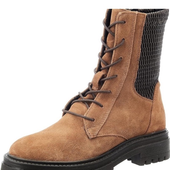 New! Geox Iridea Respira Brown Suede Combat boots Sz 38 US 8 $170 - Picture 2 of 8